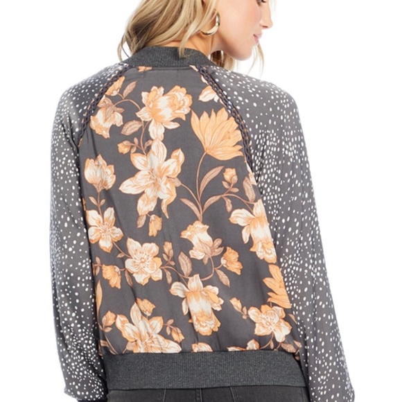Floral Bomber Jacket NWOT - Picture 2 of 4